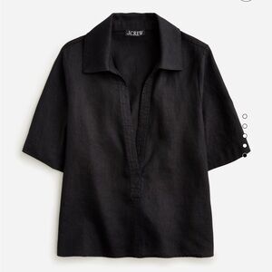 JCrew Bungalow Popover Top Linen size M